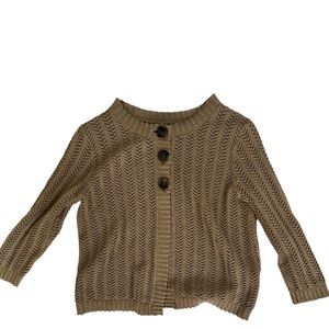 Jones New York Button Tan Button Cardigan Size M